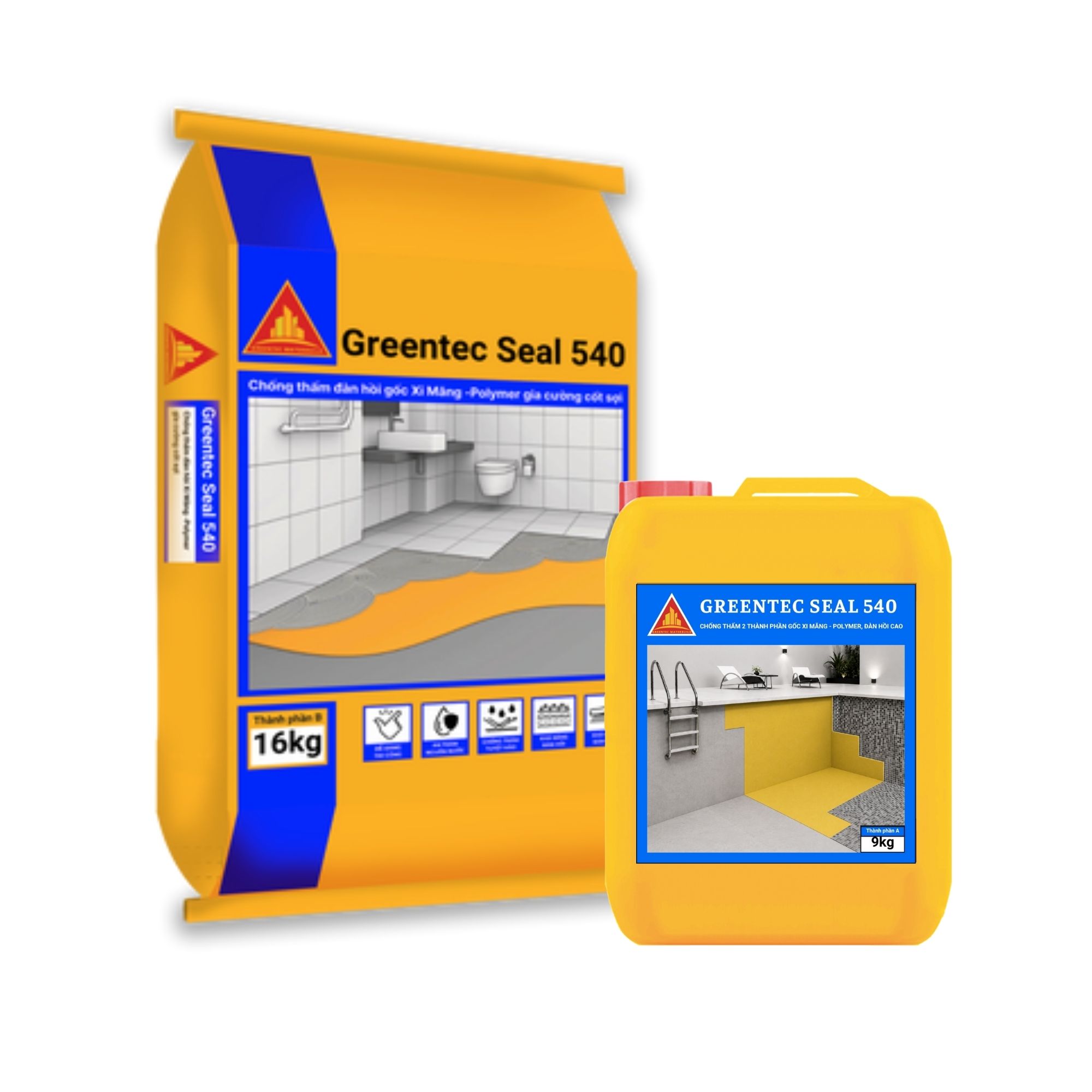 GREENTEC SEAL 540 | Chống Thấm Đàn Hồi Gốc Xi Măng