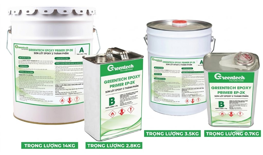 GREENTECH PRIMER EP-2K | Sơn Lót Epoxy 2 Thành Phần