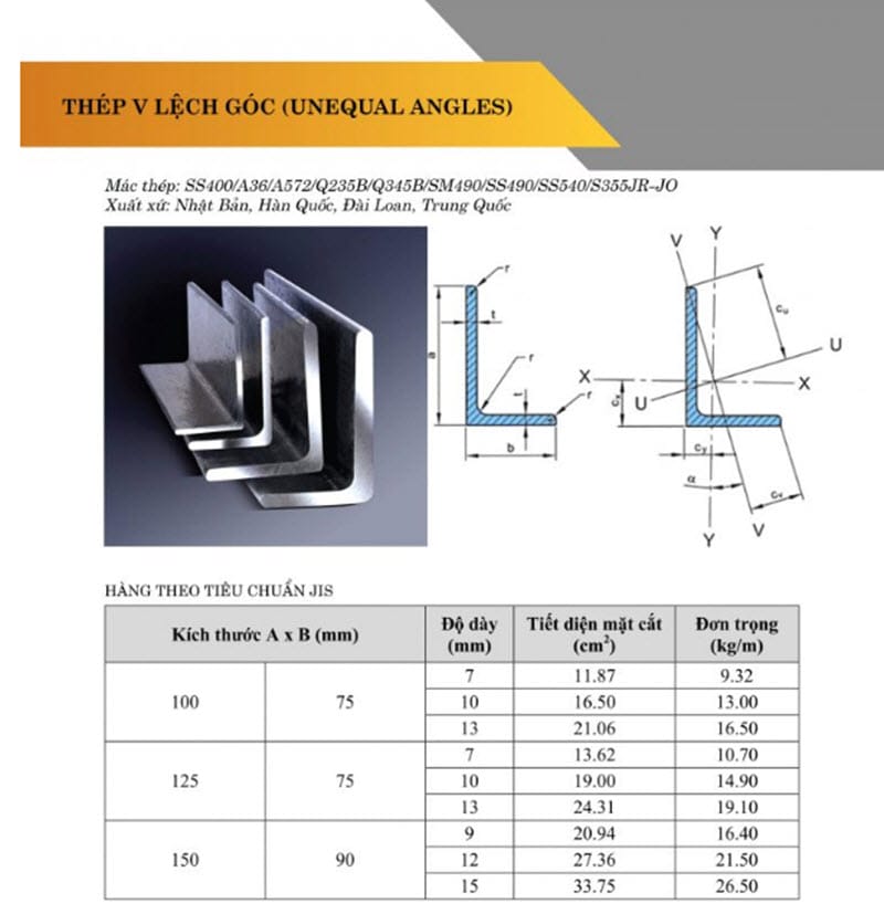 Thép V;L-SS400;SS540